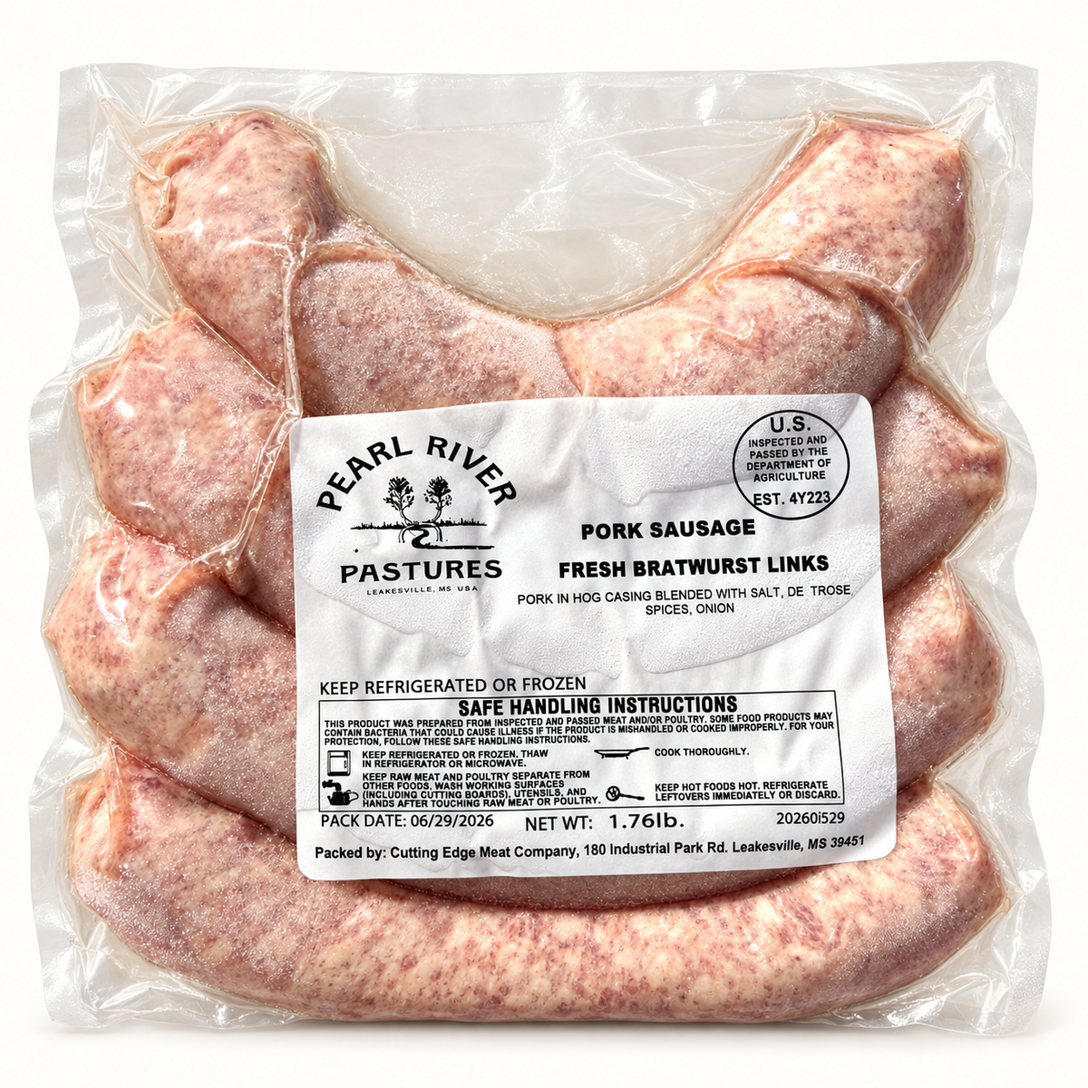 pearl river pastures / bratwurst ~1lb
