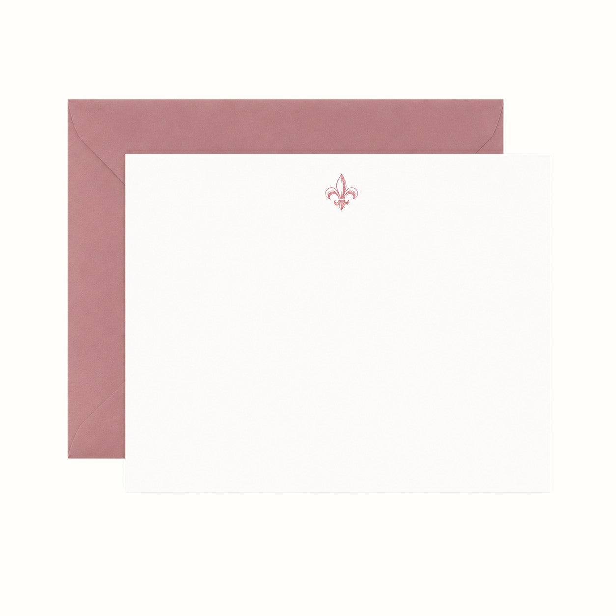 lionheart prints / dusty rose fleur de lis stationary set (8)