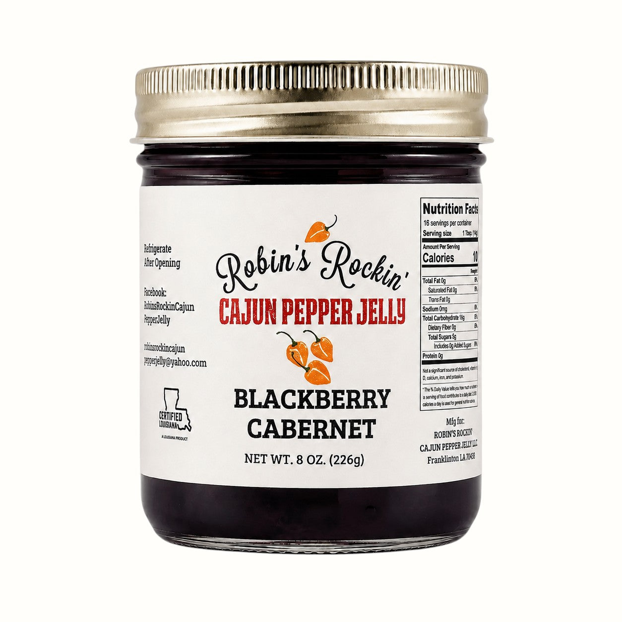 robin's rockin' cajun pepper jelly / blackberry cabernet pepper jelly