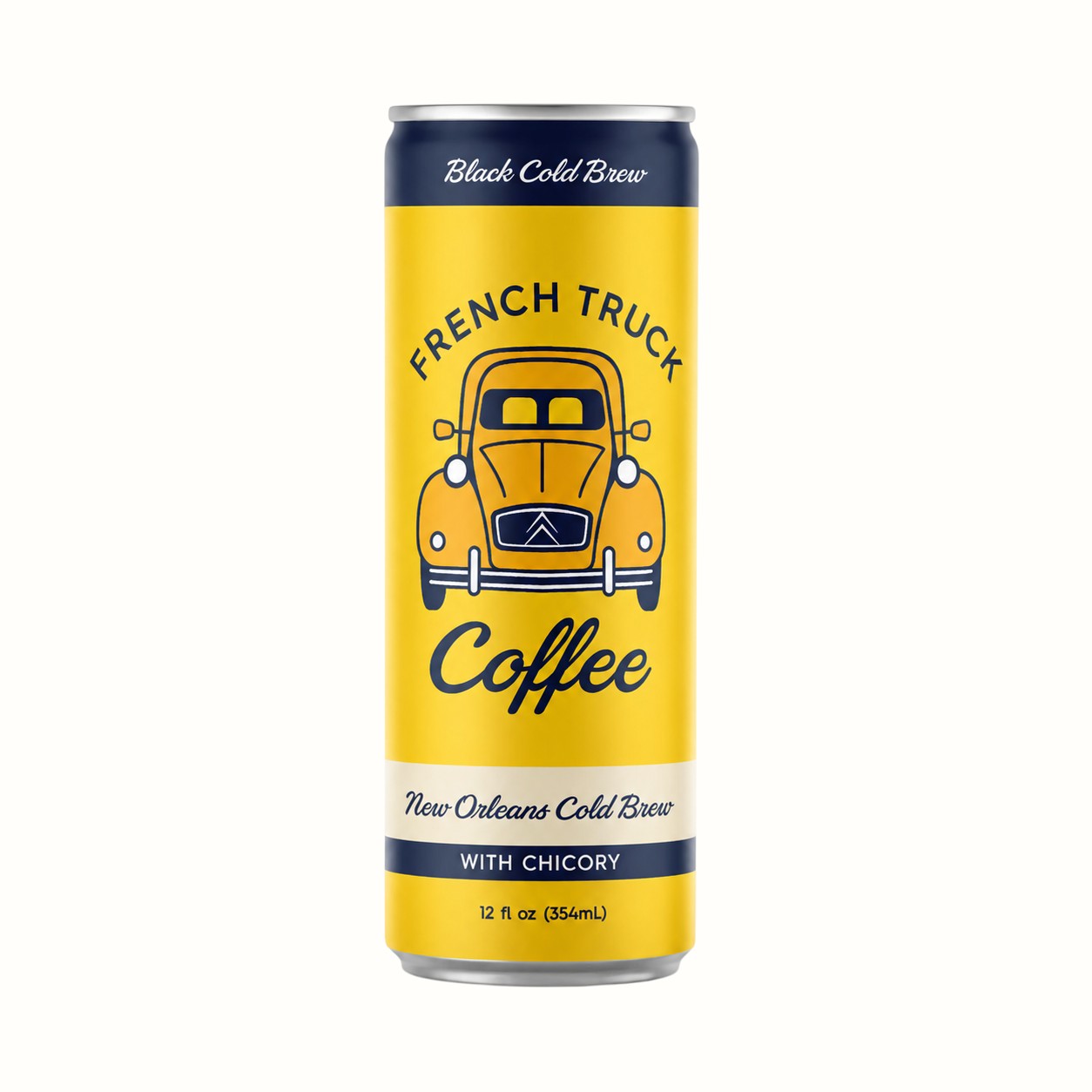 french truck / black cold brew canned drink