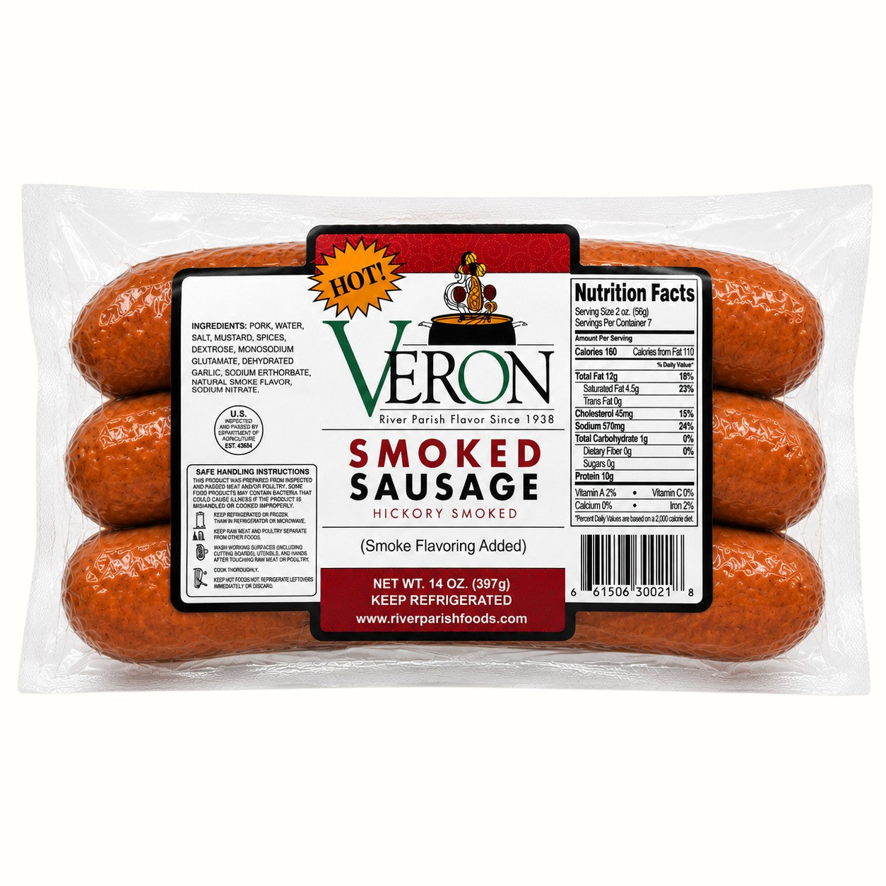 veron / hickory smoked sausage 14oz