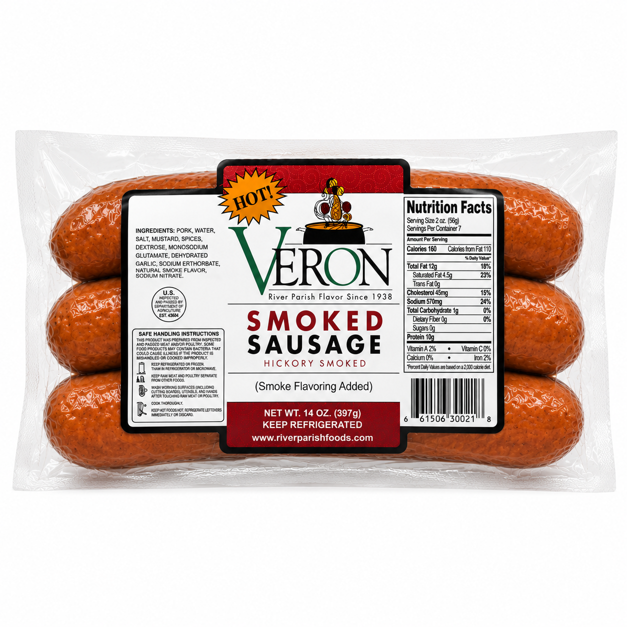veron / hickory smoked sausage 14oz