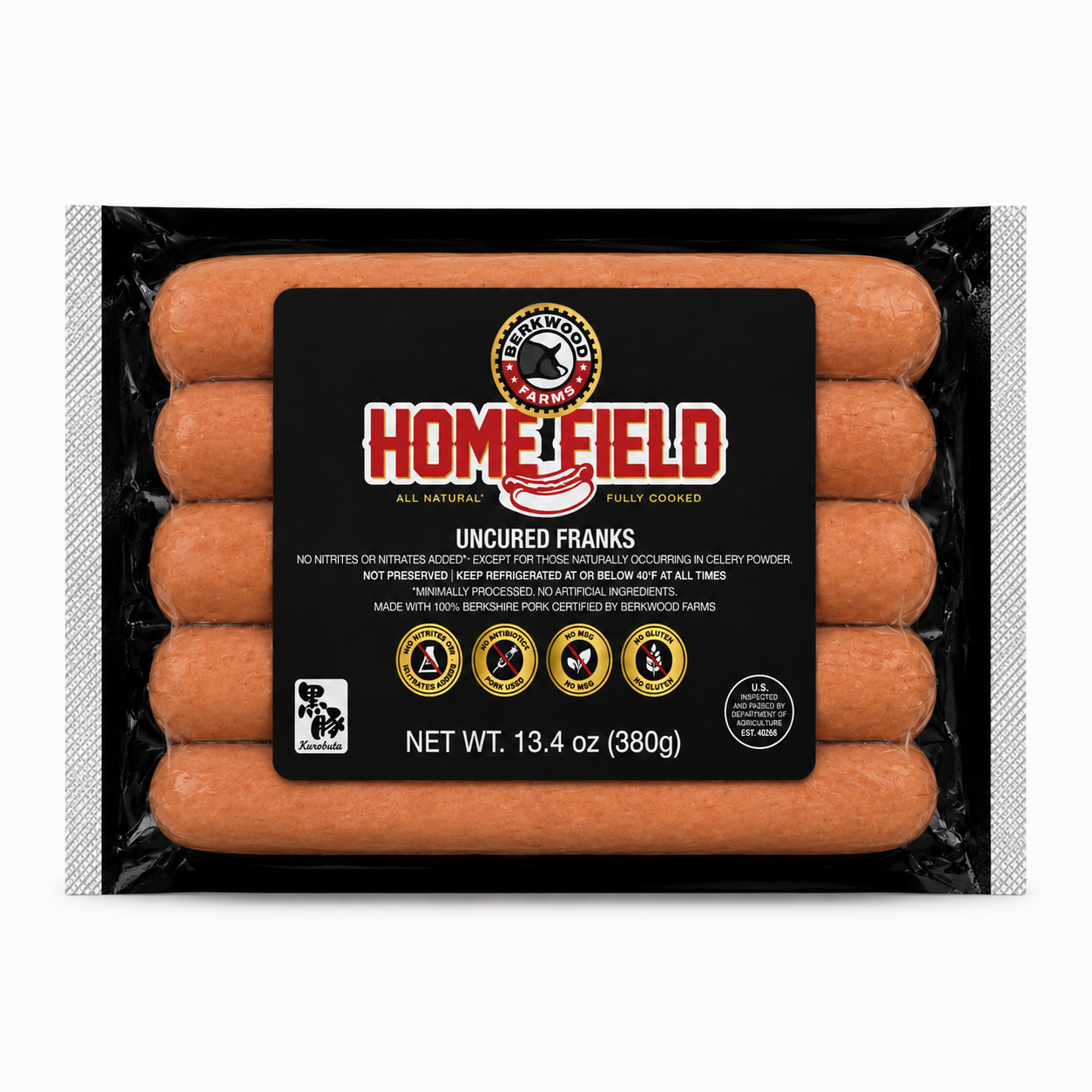 berkwood farms / homefield uncured pork franks (ia)