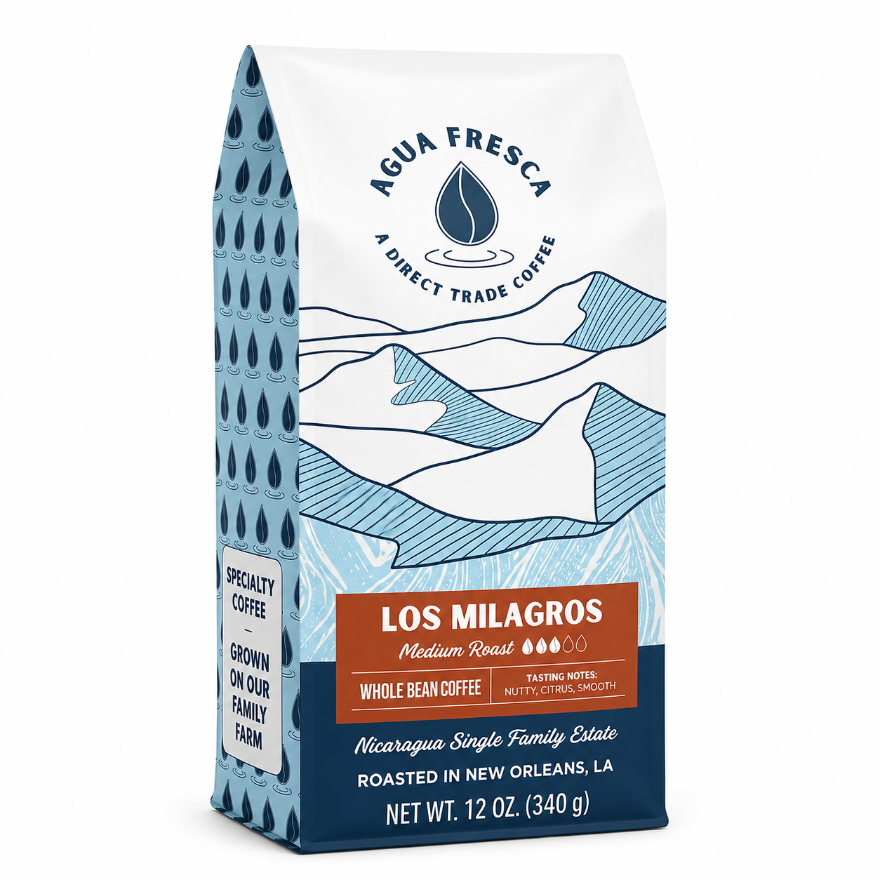 agua fresca / los milagros medium roast whole bean coffee
