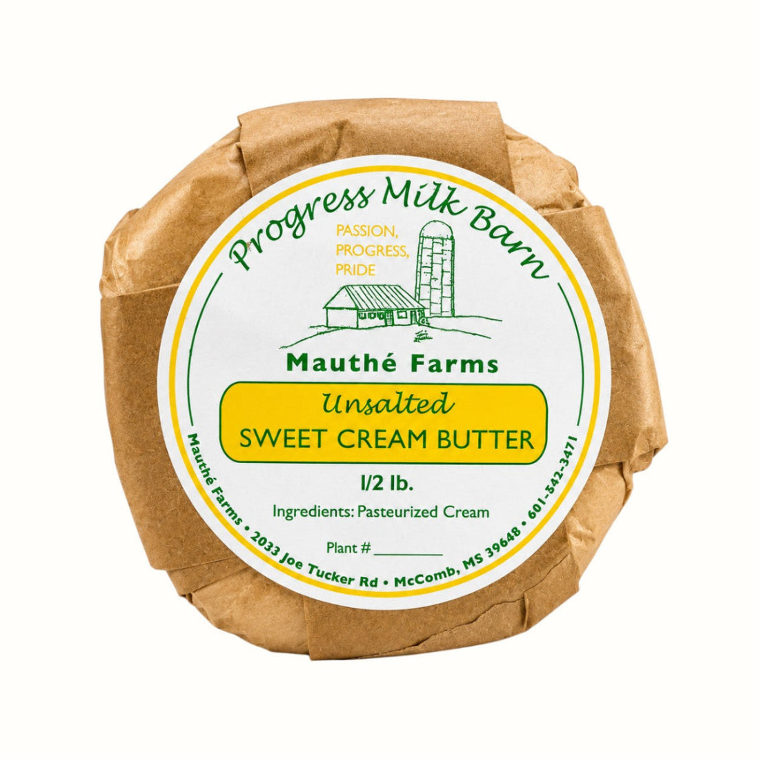 mauthe farms / unsalted sweet cream butter 1/2lb