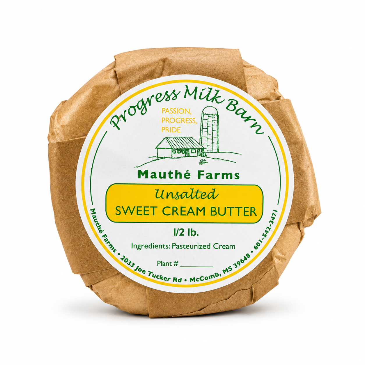 mauthe farms / unsalted sweet cream butter 1/2lb