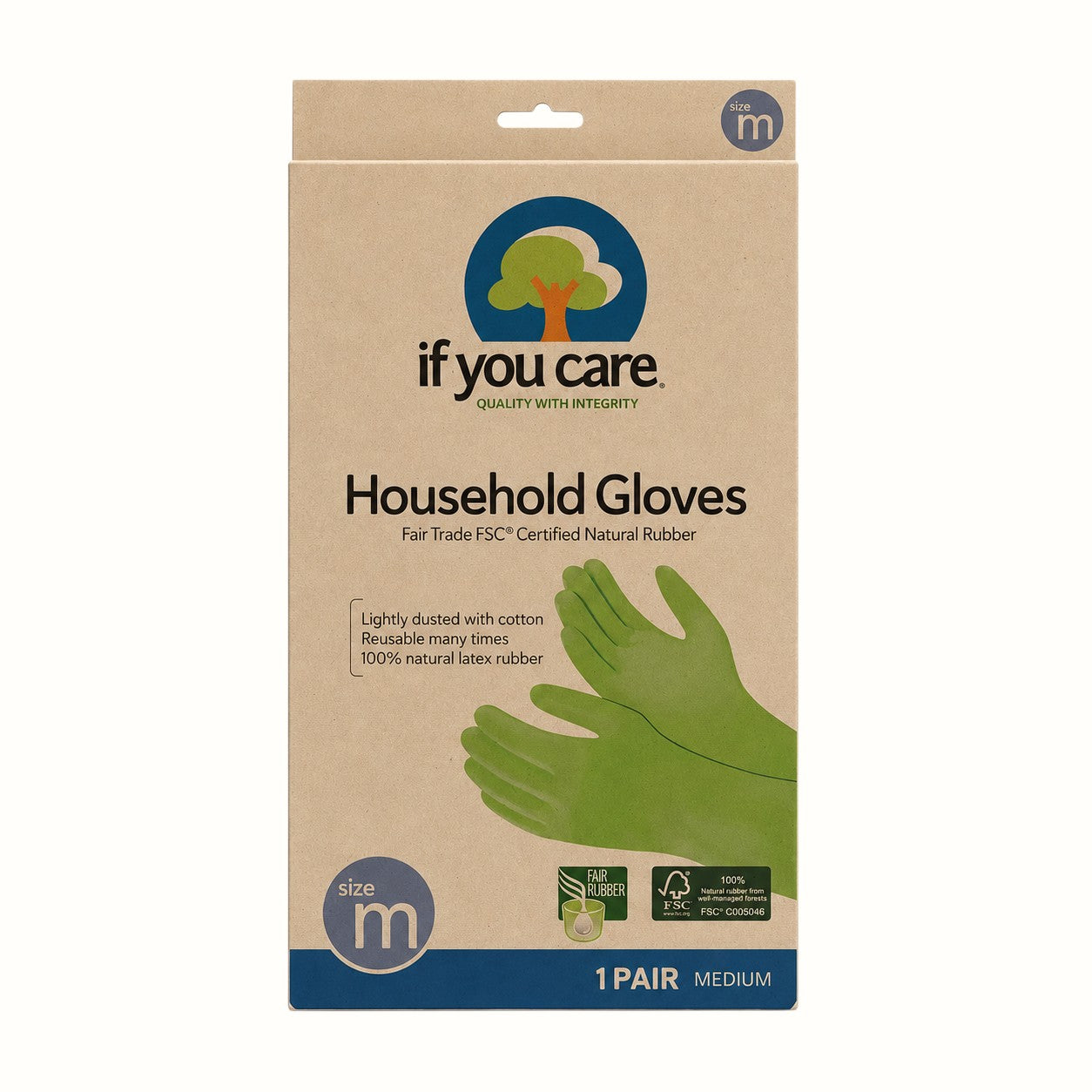 if you care / household gloves medium size (nj)