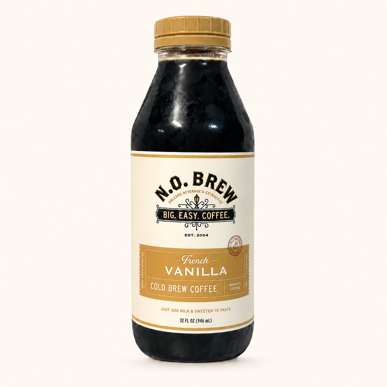 n.o. brew coffee / french vanilla flavor cold brew 32oz