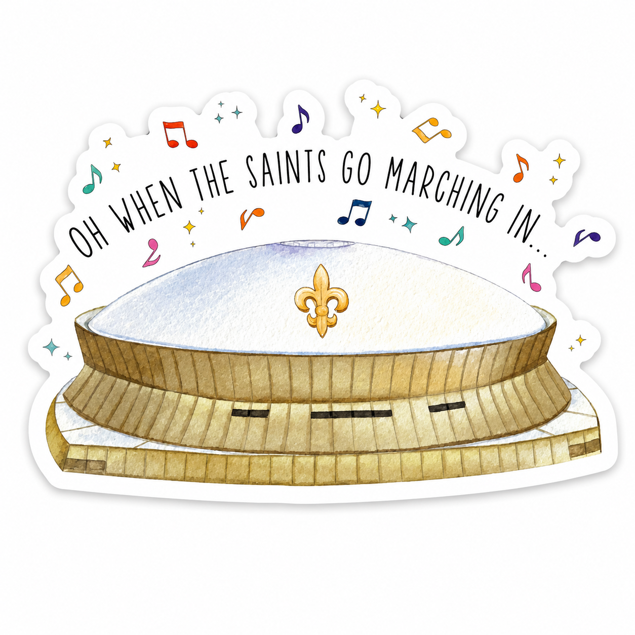 Nola Tawk / Saints Go Marching In Sticker