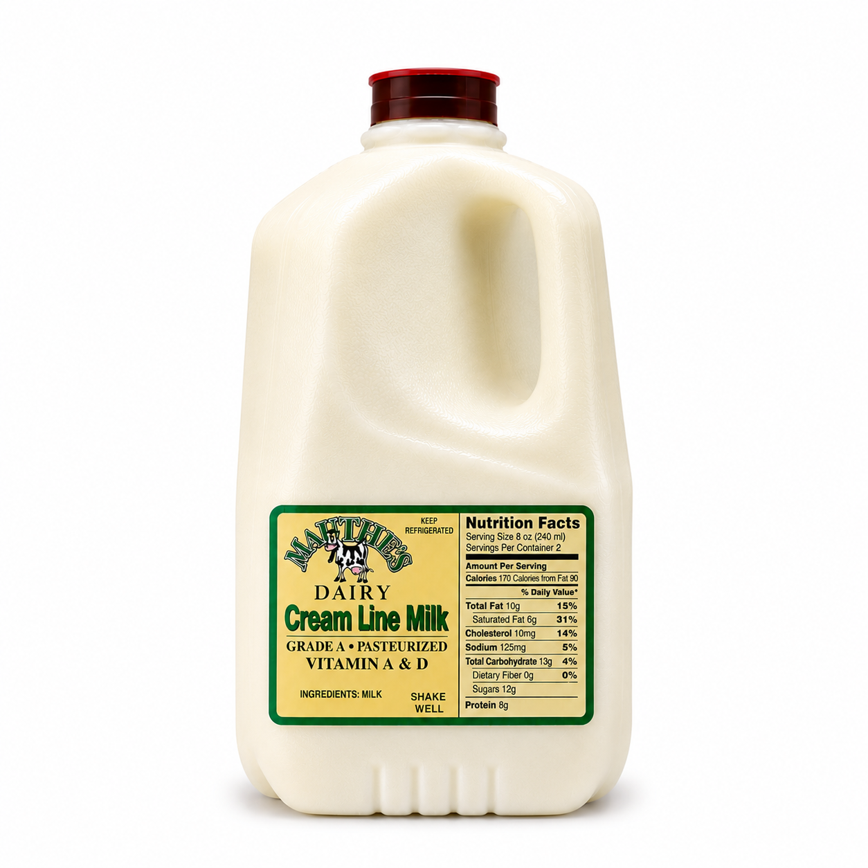 mauthe family / grass fed creamline milk gallon