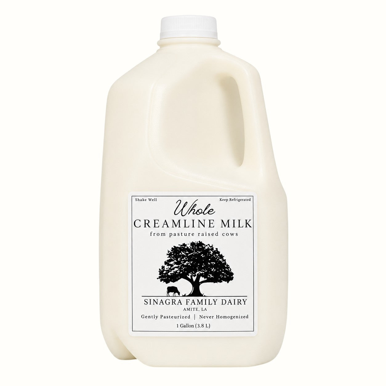 sinagra family dairy / creamline whole milk gallon