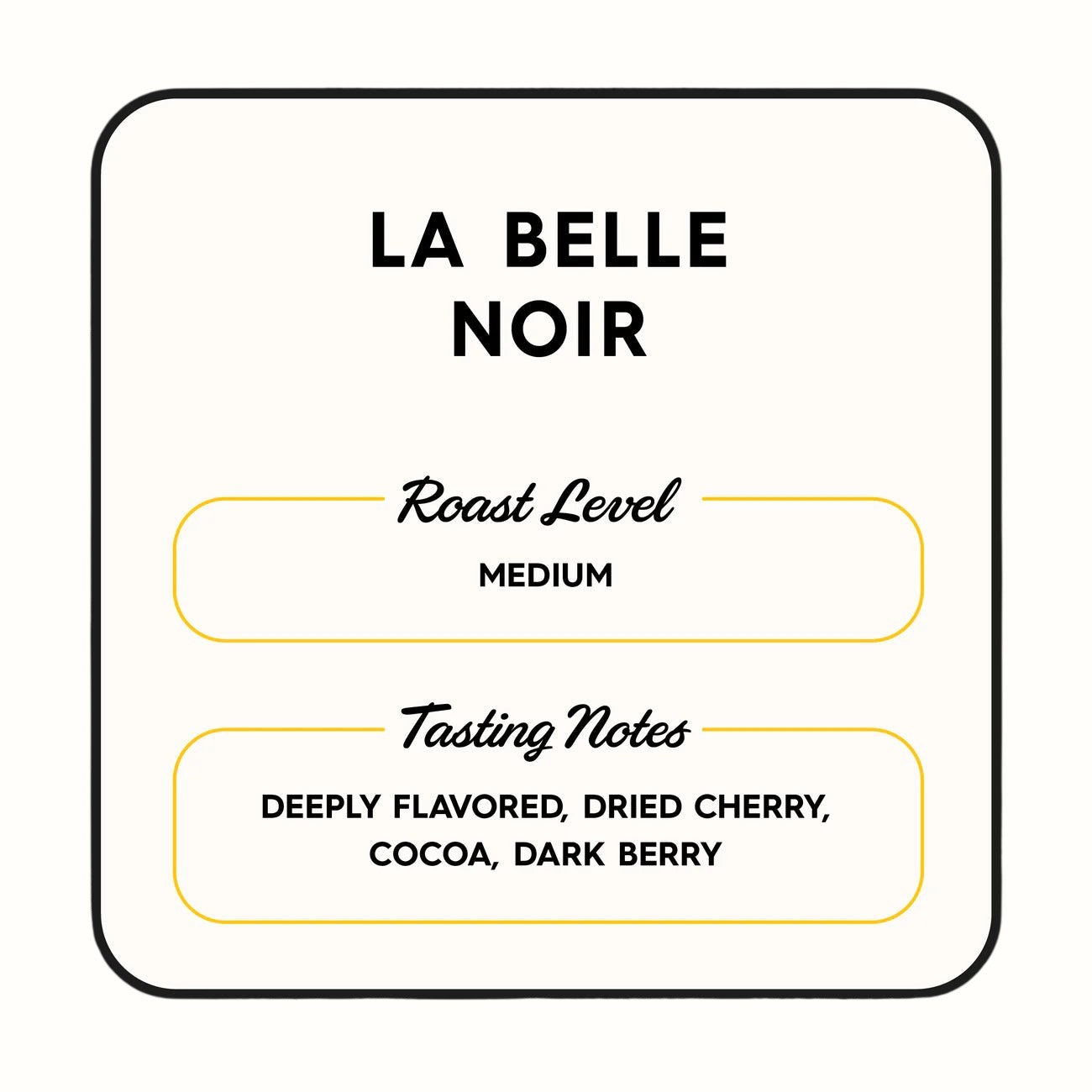 french truck / la belle noir coffee beans