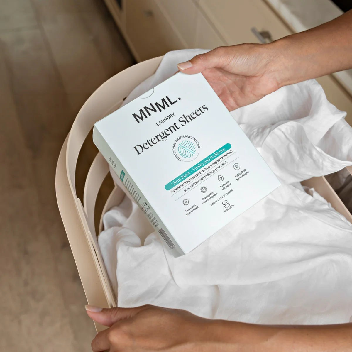 mnml / citrus vitality + wellbeing detergent sheets (va)