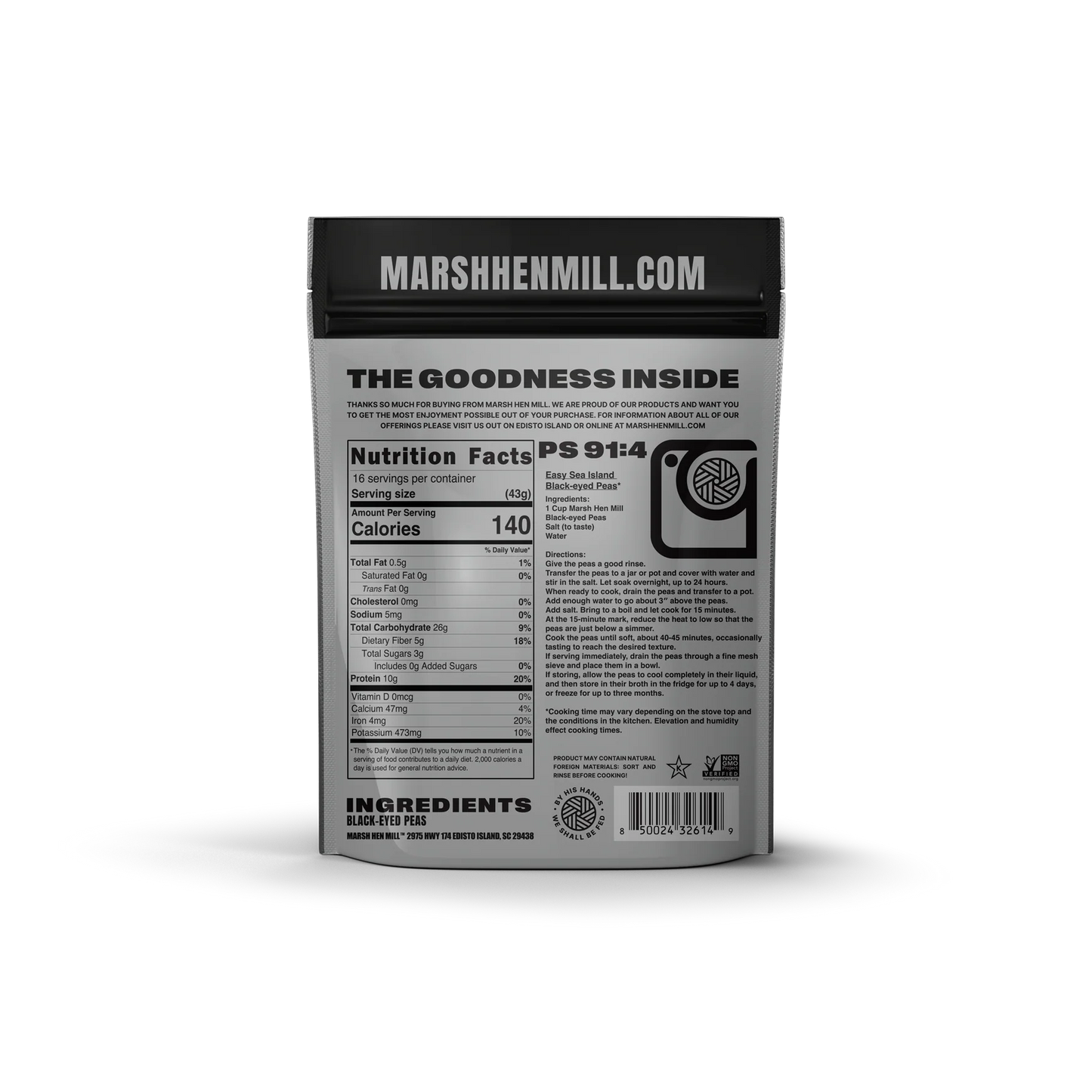 marsh hen mill / black eyed peas 1.5lb (sc)