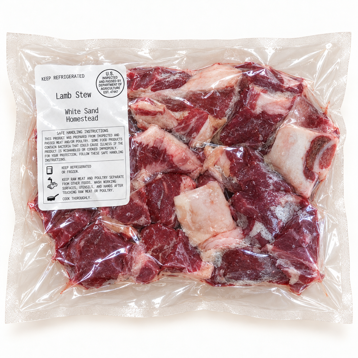 whitesand homestead permaculture farm / lamb stew (kabob) meat ~1lb