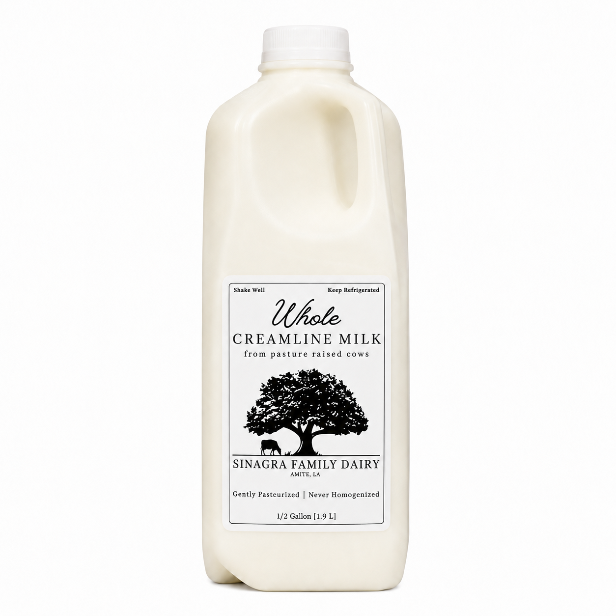 Sinagra Family Dairy / Half Gallon Creamline Milk