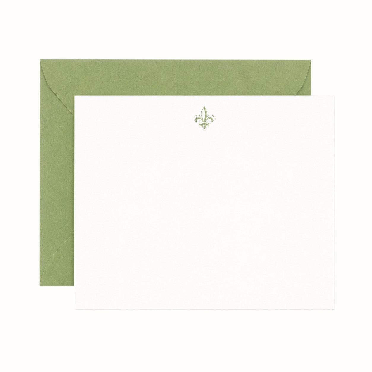 lionheart prints / moss fleur de lis stationary set (8)