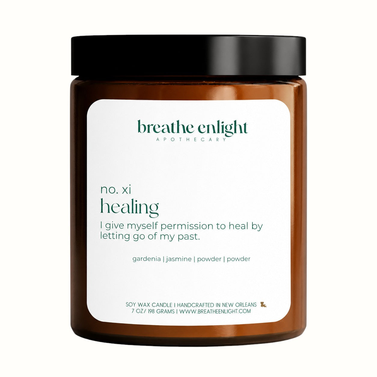 breathe enlight / healing affirmation candle