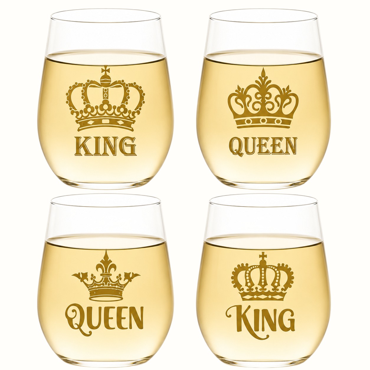 wine-oh! / king queen wine tumblers (2pk)