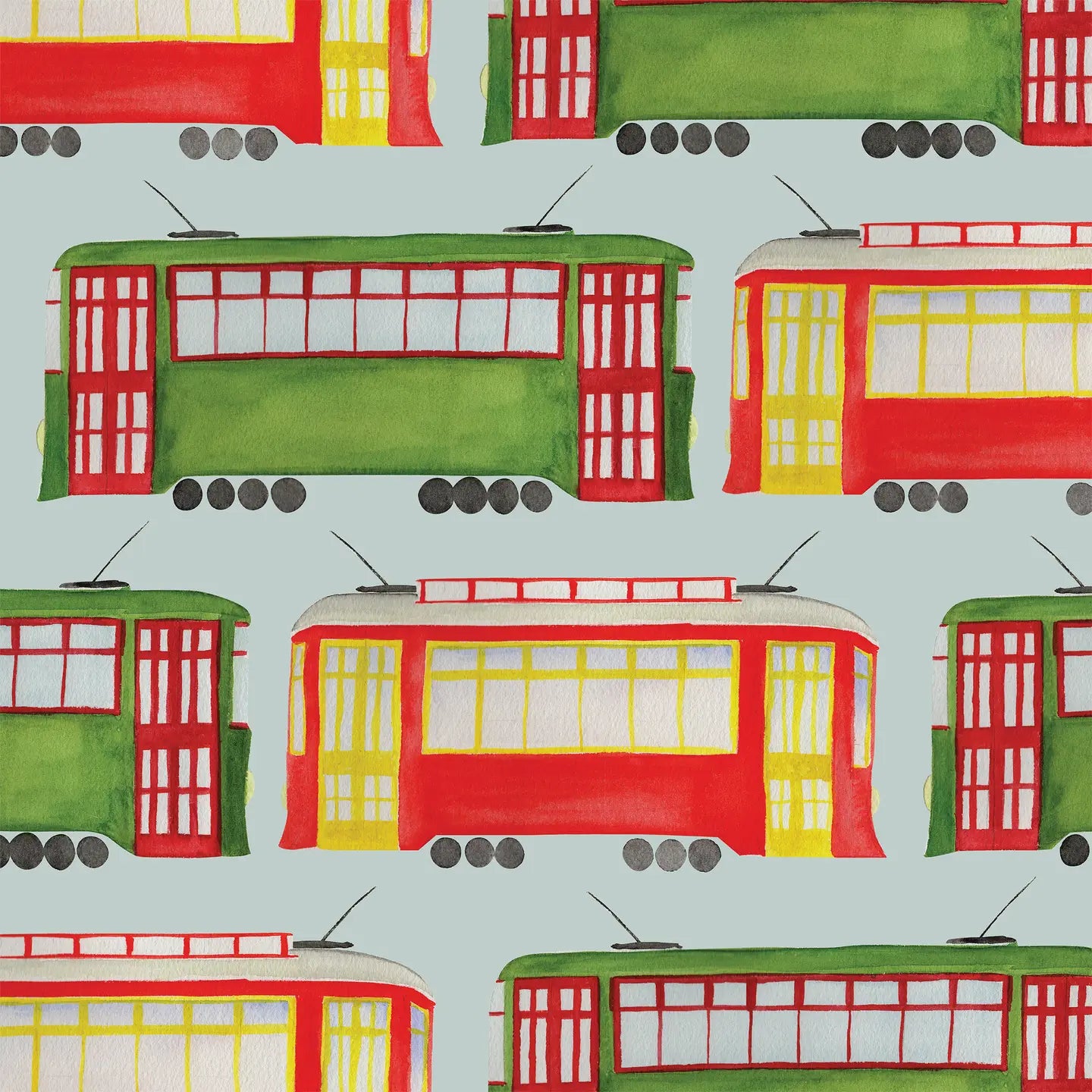 Lionheart Prints / Everyday Streetcars Wrapping Paper