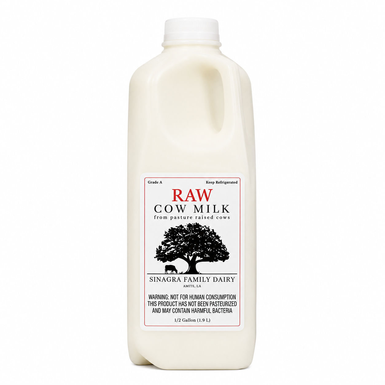 Sinagra Family Dairy / Raw Milk Half Gallon