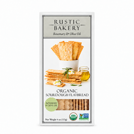 rustic bakery / organic sourdough rosemary & olive oil crackers 4oz (ca)