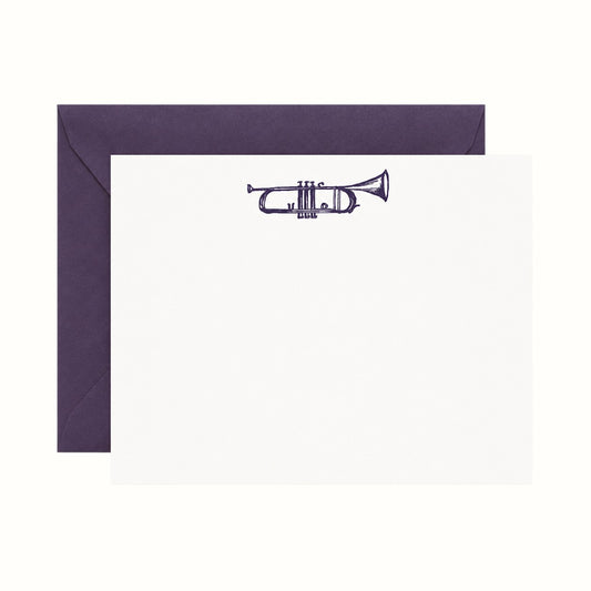 lionheart prints / aubergine trumpet stationary set (8)