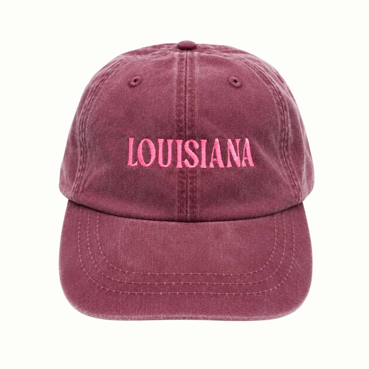 statement goods / burgundy louisiana hat