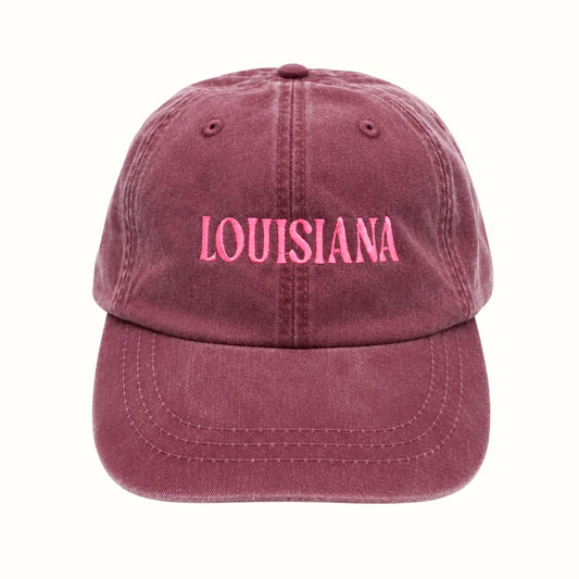 statement goods / burgundy louisiana hat
