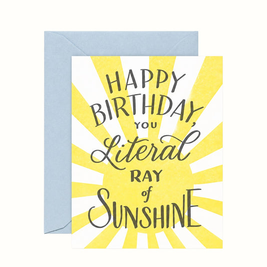 lionheart prints / ray of sunshine birthday card