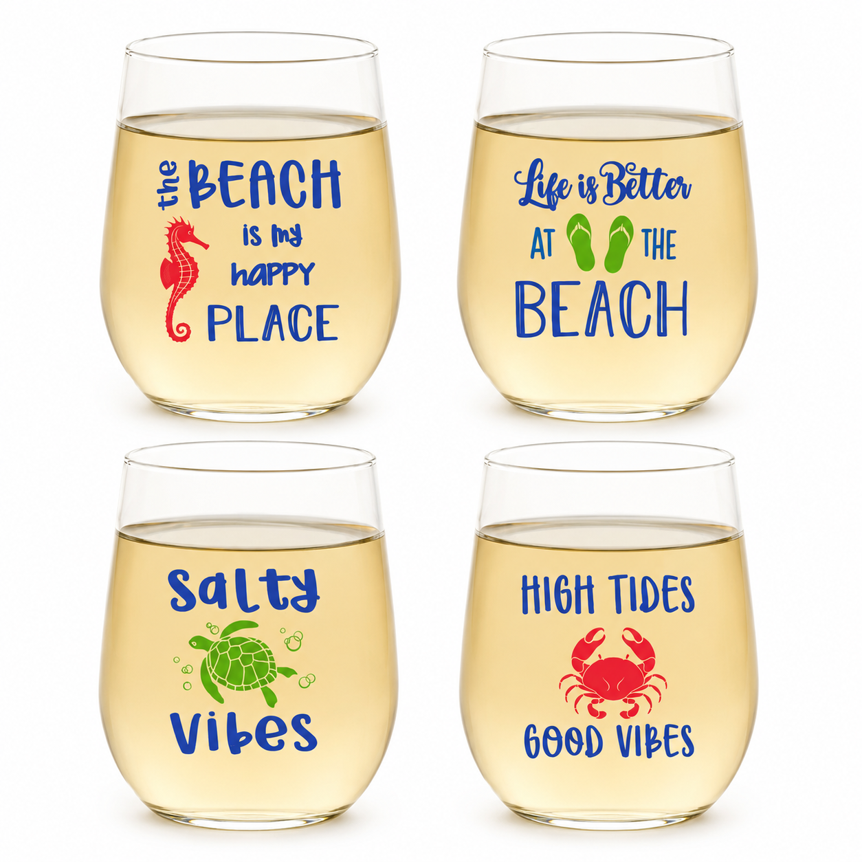 Wine-Oh! / Beach Life Wine Tumblers (2pk)