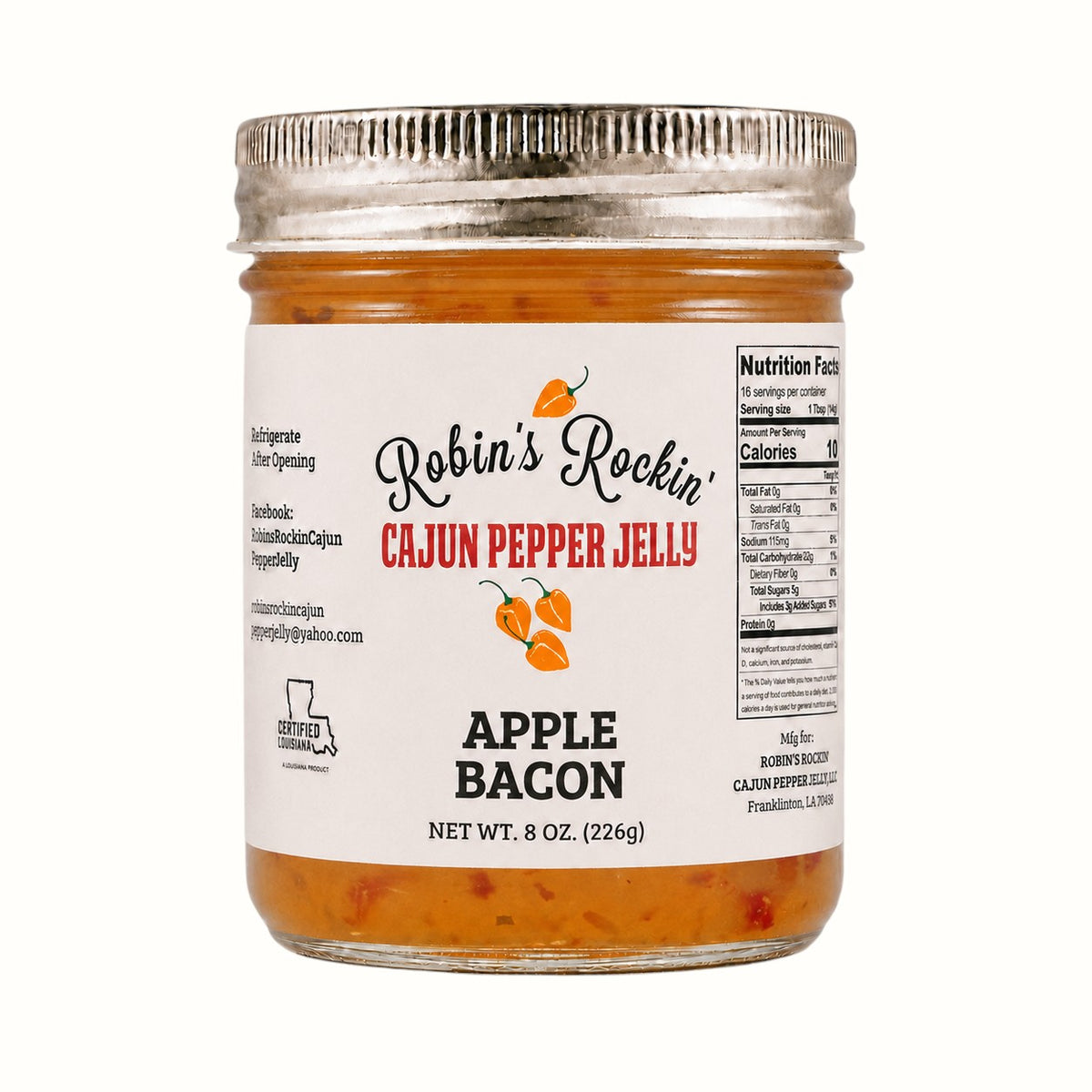 robin's rockin' cajun pepper jelly / apple bacon pepper jelly
