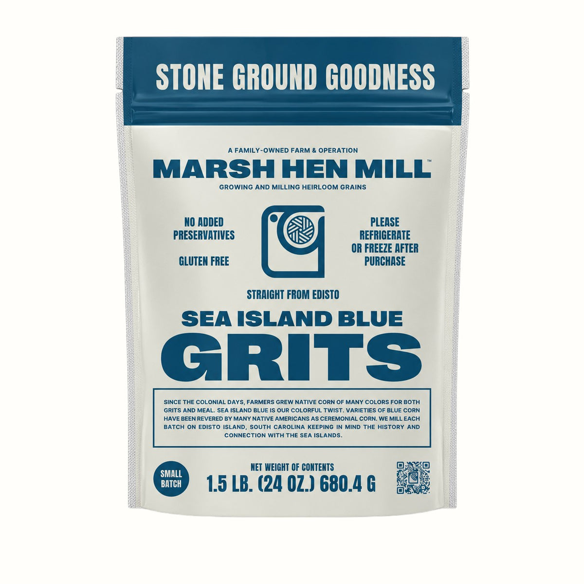 marsh hen mill / sea island blue grits 1.5lb (sc)
