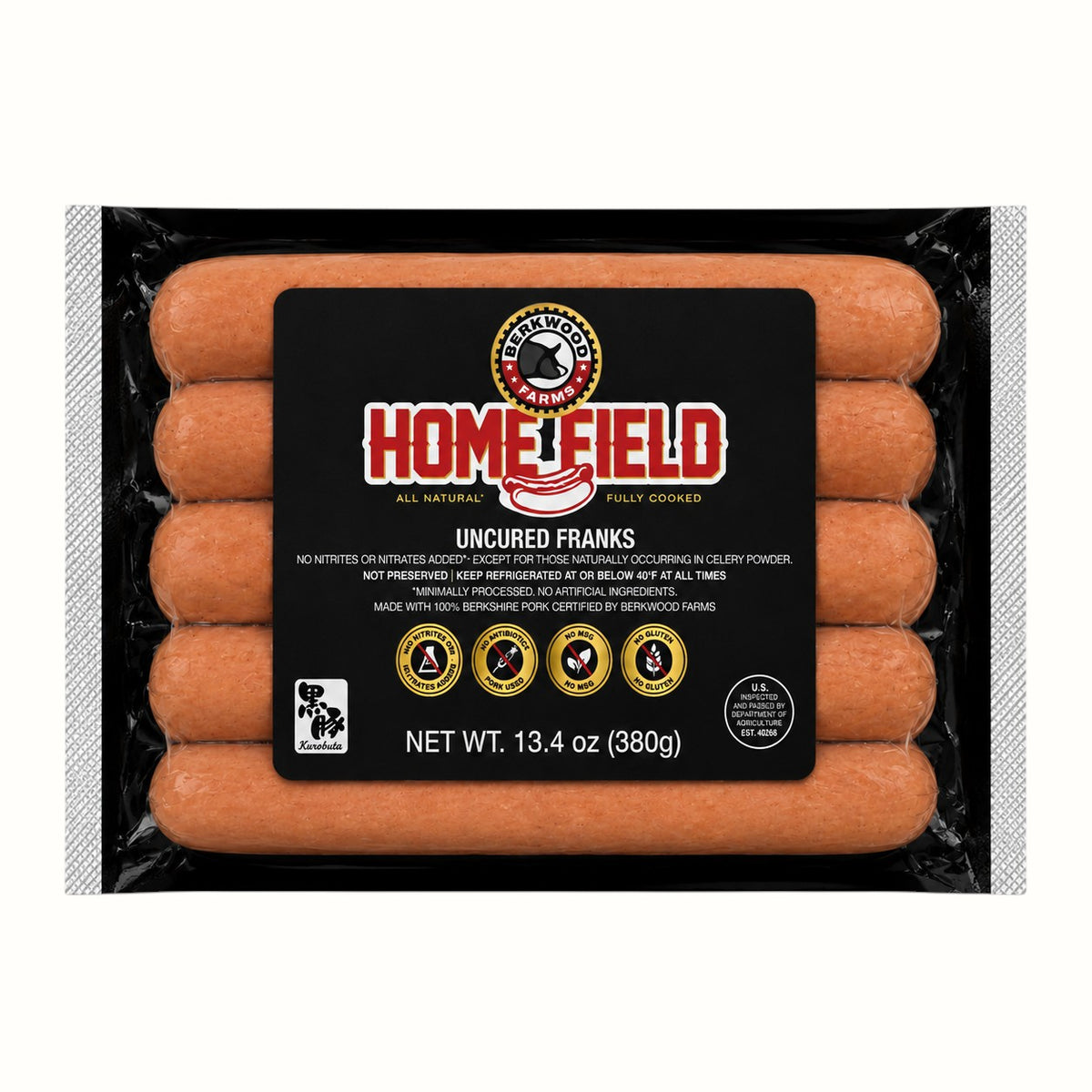 berkwood farms / homefield uncured pork franks (ia)