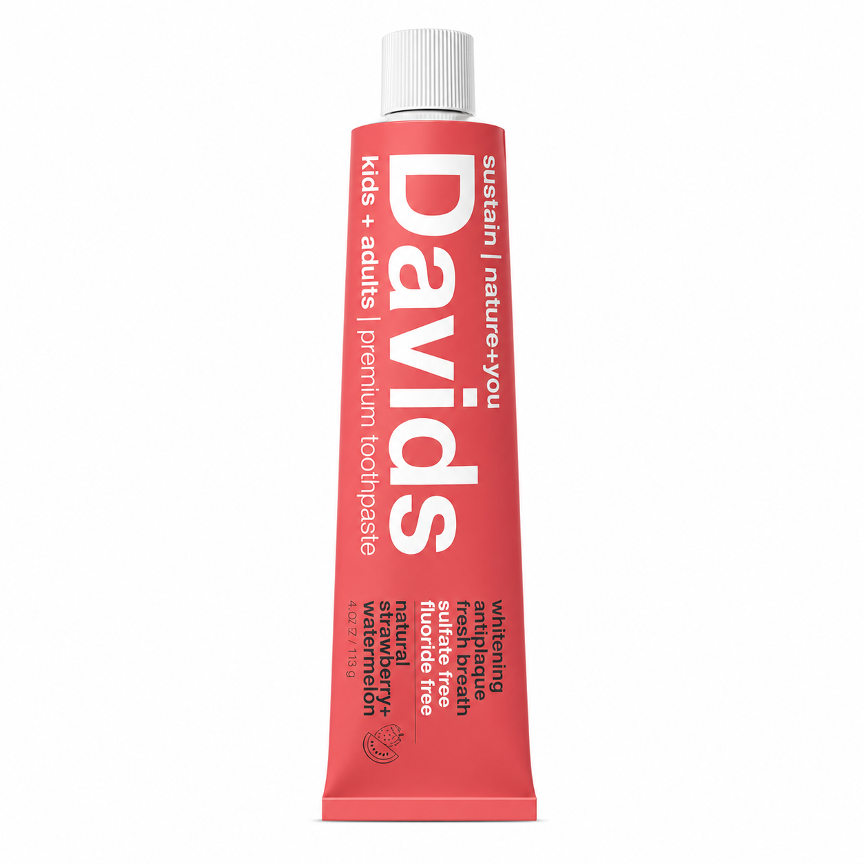 davids health science / strawberry + watermelon kids and adults toothpaste (ca)