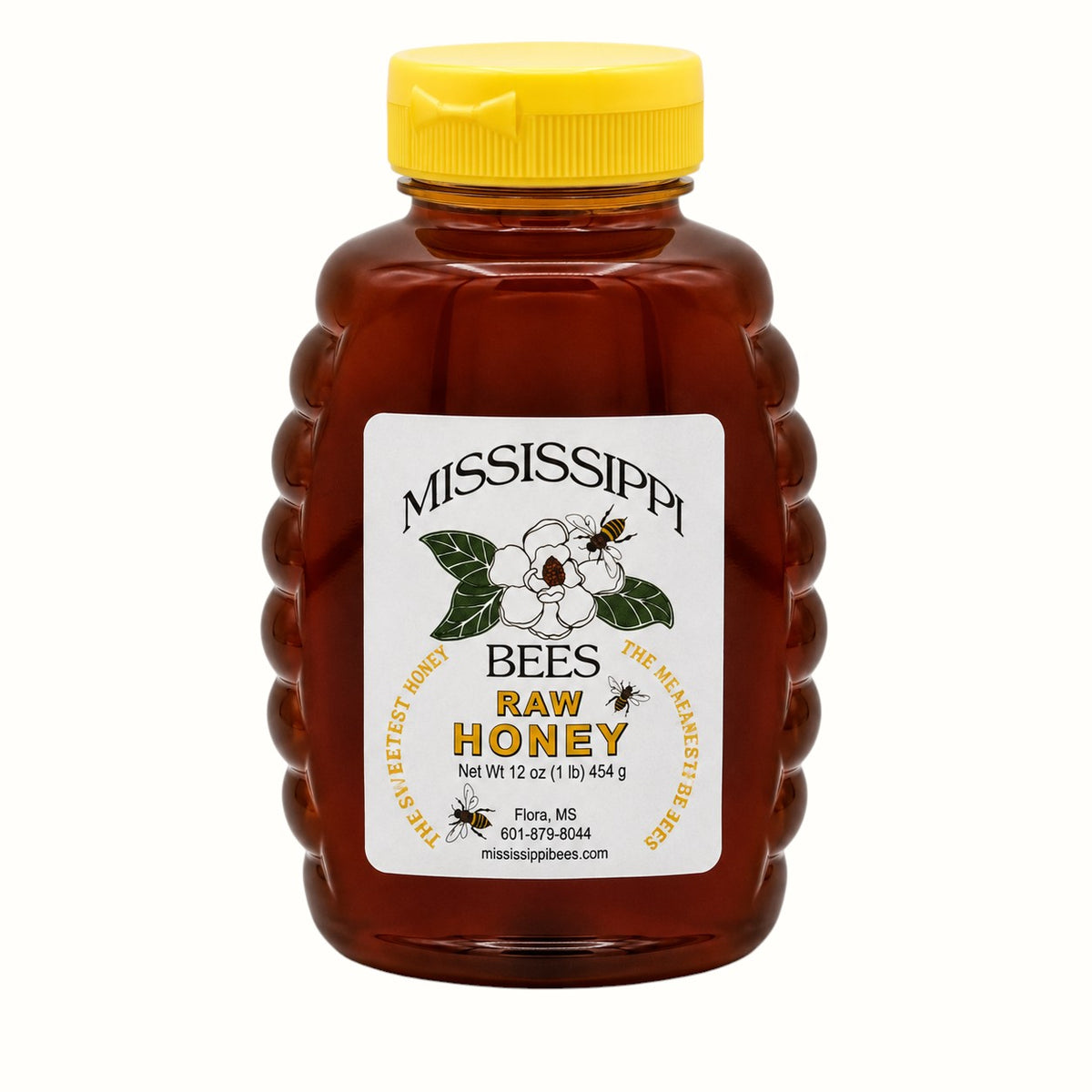 mississippi bees honey / raw honey bottle 12oz (ms)