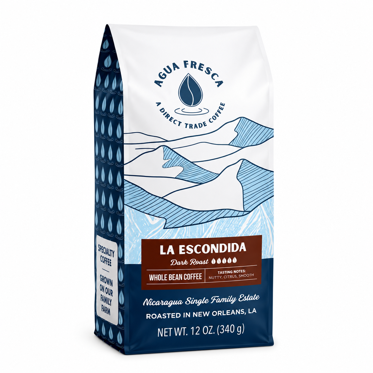 agua fresca / la escondida dark roast whole bean coffee