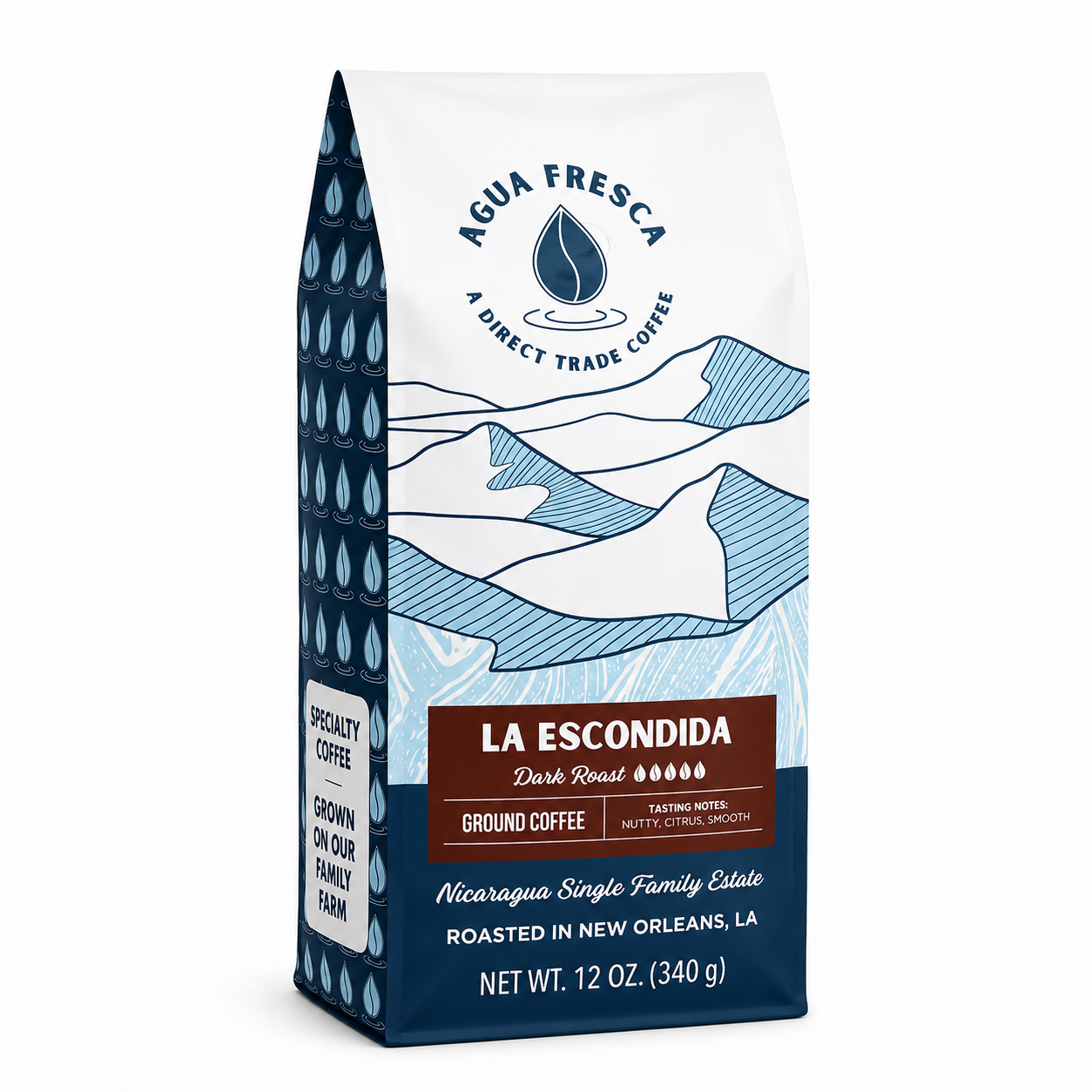 agua fresca / la escondida dark roast ground coffee