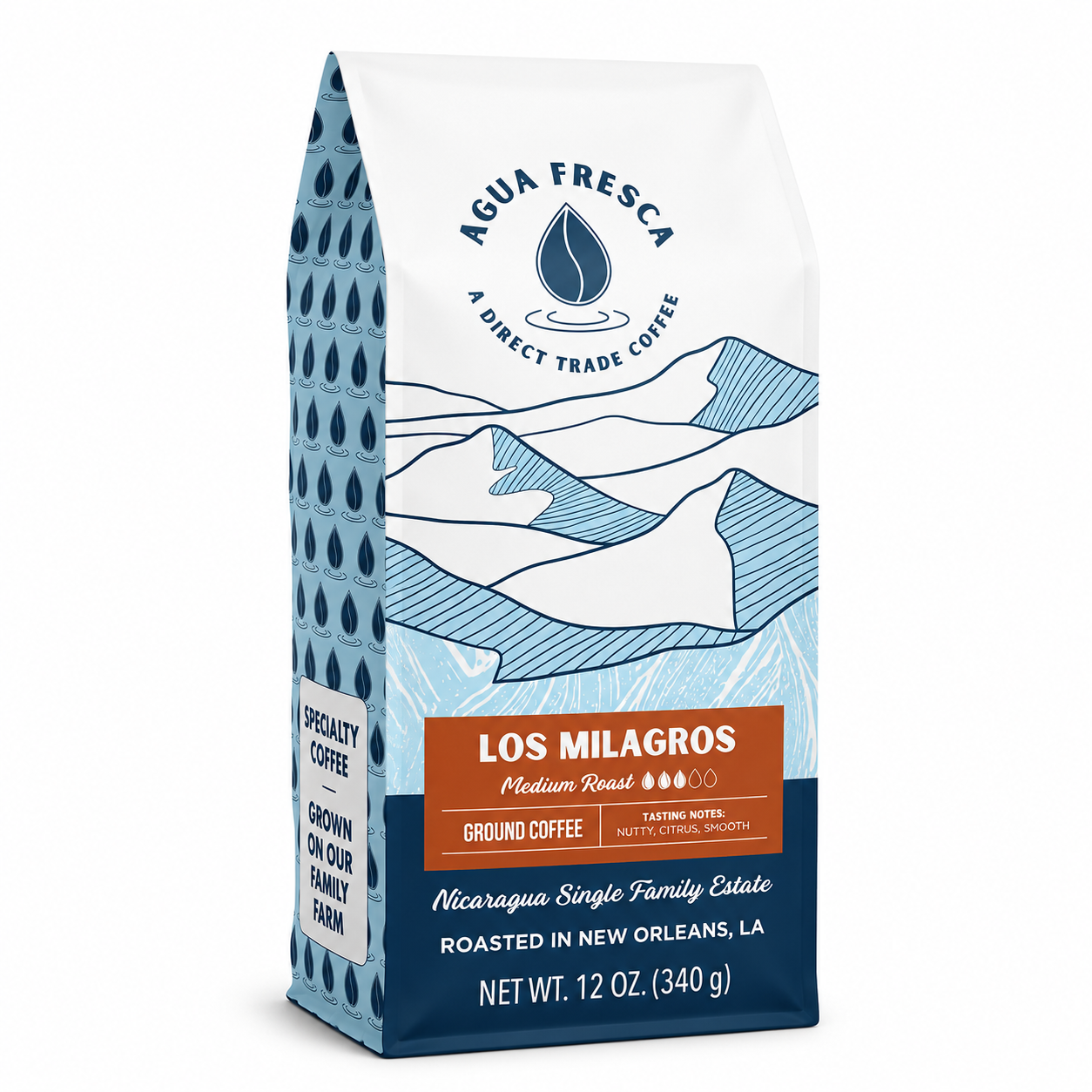 agua fresca / los milagros medium roast ground coffee
