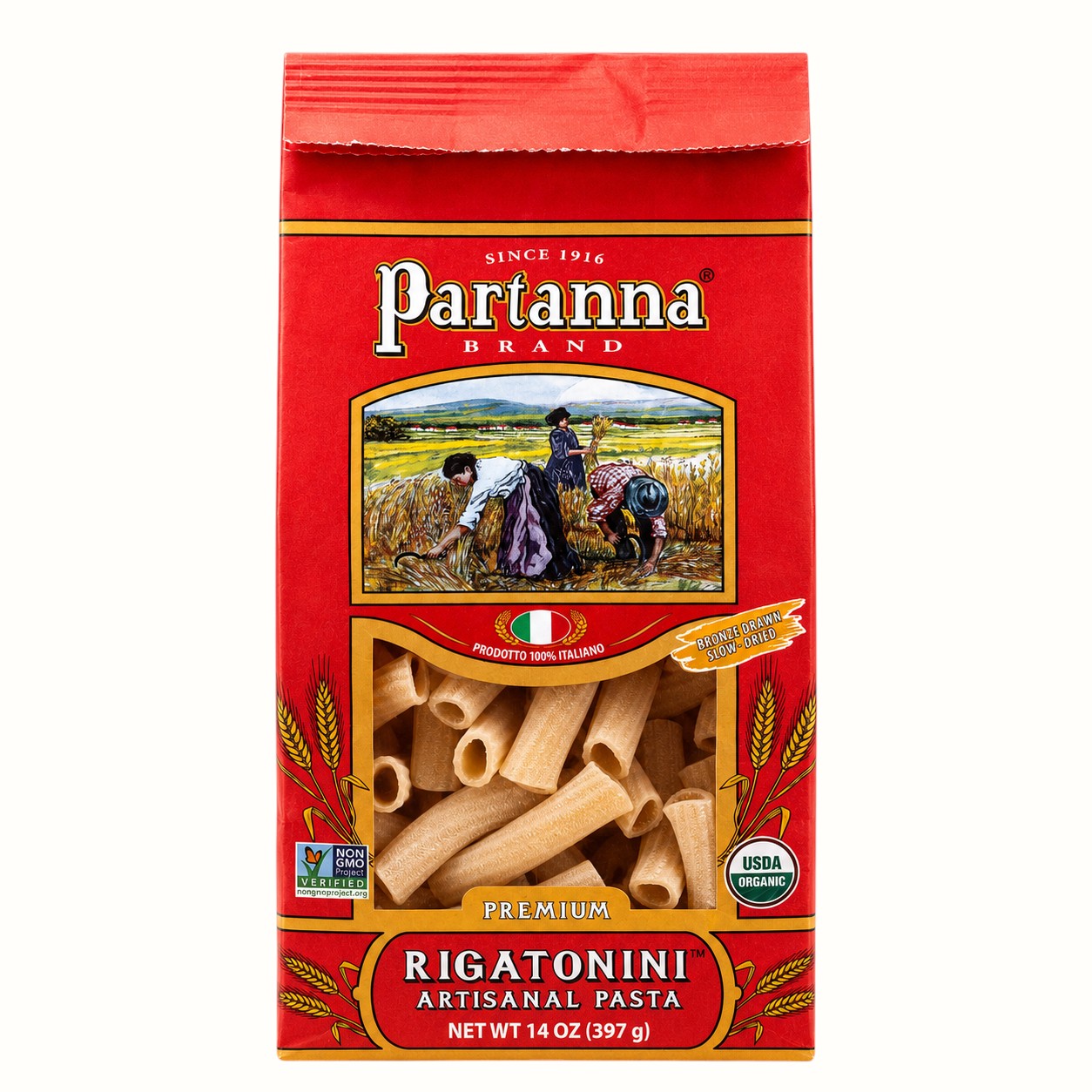partanna brand / rigatoni artisanal pasta 14oz (it)