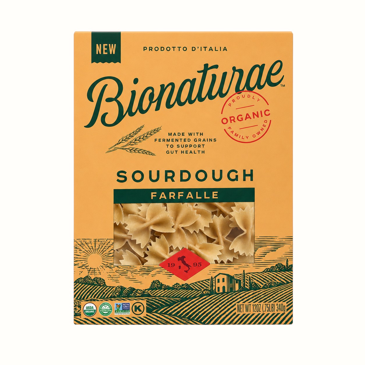 bionaturae / sourdough farfelle pasta 12oz (ct)