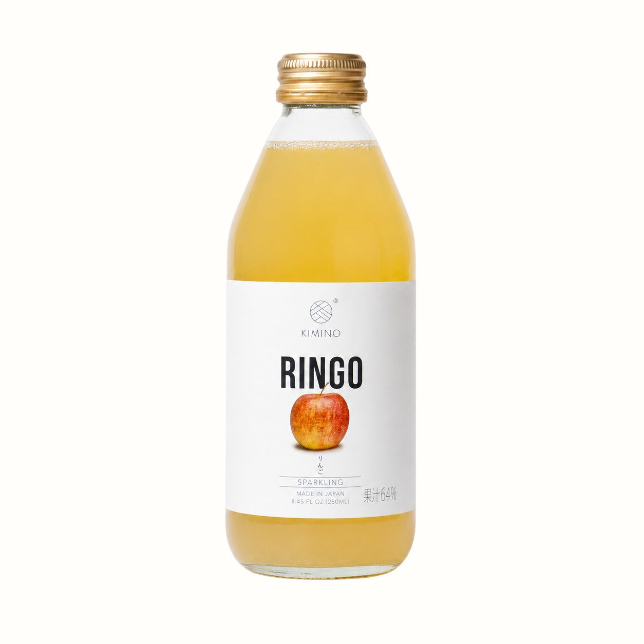 kimino / ringo apple sparkling drink 8.45oz (jp)