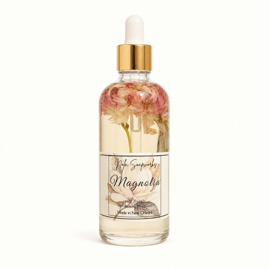 nola soapworks / botanical infused magnolia body oil 4oz