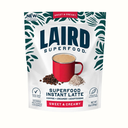 laird superfood / sweet and creamy instant latte 8oz (co)