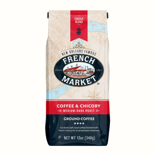 french market coffee / coffee & chickory ground coffee 12oz