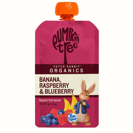 peter rabbit organics / banana, raspberry, blueberry puree 4.4oz (or)