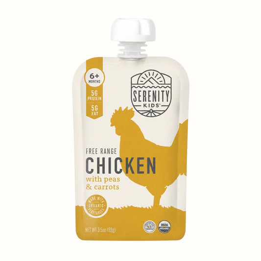 serenity kids / free range chicken baby food pouch 3.5oz (tx)