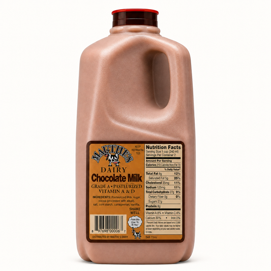 mauthe farms / chocolate milk half gallon