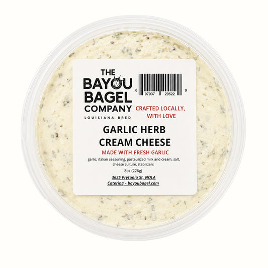 the bayou bagel company / garlic herb cream cheese