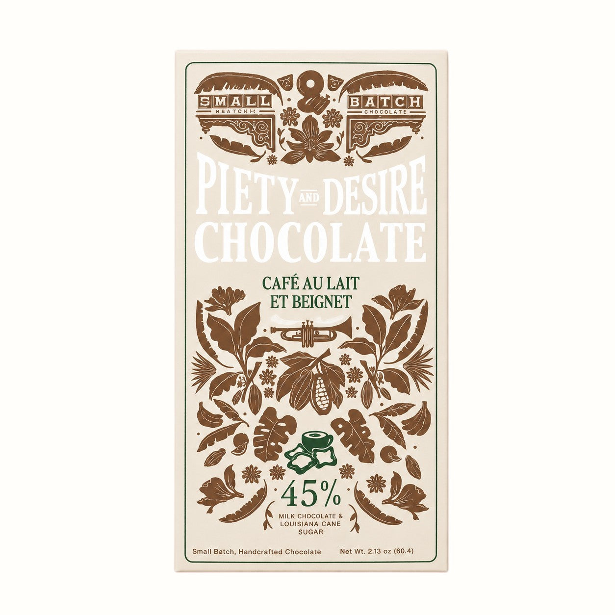 piety and desire / café au lait et beignet chocolate bar